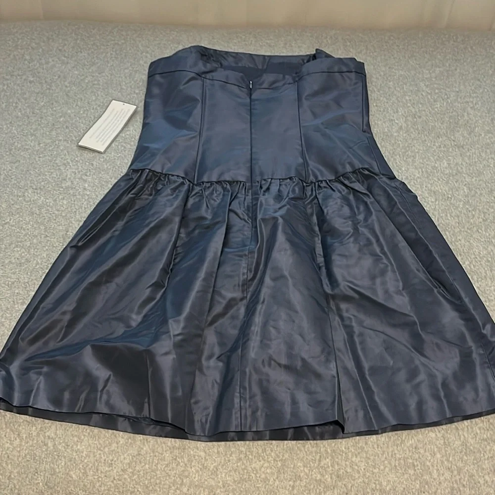J. Crew Taffeta Mini Dress Size 8 Silk Strapless Hoco Cocktail Holiday Party